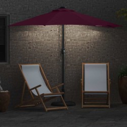 Parasol de jardin Rouge bordeaux 294 x 150 x 224 cm tissu 