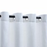 Rideau occultant et anneaux en métal 2pcs Blanc cassé 140x245cm  