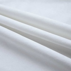 Rideau occultant et anneaux en métal 2pcs Blanc cassé 140x245cm  