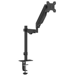 Bras pour moniteur unique 27 pouces max ressort à gaz 10 kg 