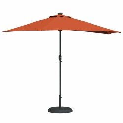 Parasol de jardin Couleur terre cuite 294 x 150 x 224 cm tissu 