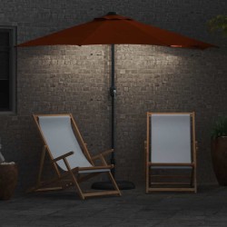 Parasol de jardin Couleur terre cuite 294 x 150 x 224 cm tissu 