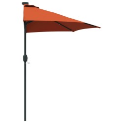 Parasol de jardin Couleur terre cuite 294 x 150 x 224 cm tissu 