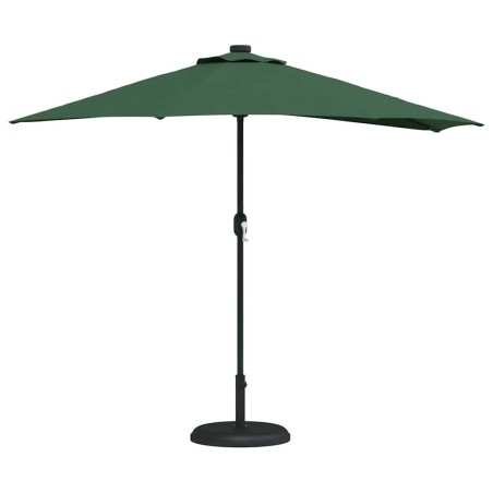Parasol de jardin demi Vert Moyen Aluminium thermolaqué 