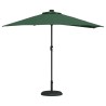 Parasol de jardin demi Vert Moyen Aluminium thermolaqué 