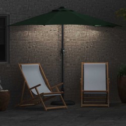 Parasol de jardin demi Vert Moyen Aluminium thermolaqué 