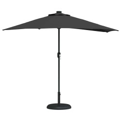 Parasol de jardin Noir 294 x 150 x 224 cm tissu 