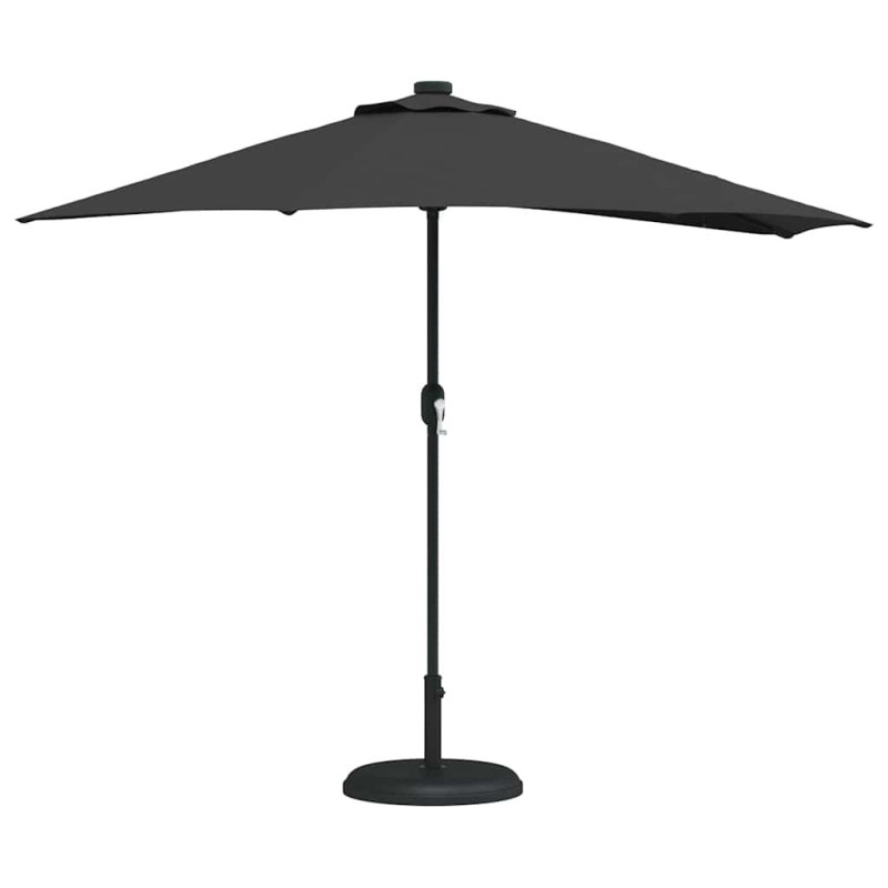 Parasol de jardin Noir 294 x 150 x 224 cm tissu 