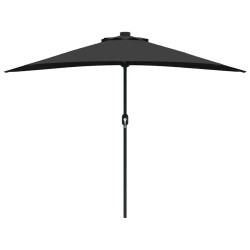 Parasol de jardin Noir 294 x 150 x 224 cm tissu 