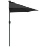 Parasol de jardin Noir 294 x 150 x 224 cm tissu 