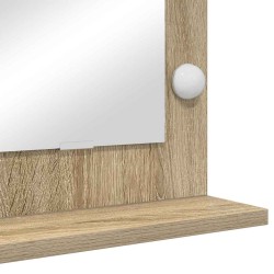 Miroir de maquillage Chêne Sonoma MDF, Verre 100 x 55 x 18 cm 