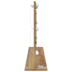 Miroir de vanité Chêne fait main Bois et verre 100 x 55 cm 