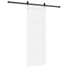 Porte Coulissante avec Quincaillerie Set Blanc 73,5x198,5 cm Bois Massif Pin 