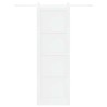 Porte coulissante avec quincaillerie blanche 78x232 cm en bois massif de pin 