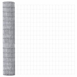 Clôture Euro avec 7 poteaux pointus 1,6 x 10 m en acier galvanisé 