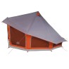 Tente de Famille Tipi en Gris et Orange pour 10 Personnes - Imperméable 