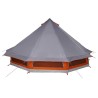 Tente de Famille Tipi en Gris et Orange pour 10 Personnes - Imperméable 