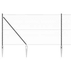 Ensemble de Clôtures 2 Pièces Gris Métal Standard Durable 