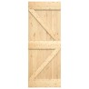 Porte coulissante et kit de quincaillerie 85x210 cm pin massif 