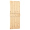 Porte coulissante et kit de quincaillerie 85x210 cm pin massif 
