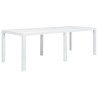 Table de jardin Blanc 220x90x72 cm Plastique Aspect de rotin 