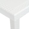 Table de jardin Blanc 220x90x72 cm Plastique Aspect de rotin 