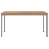 Table de jardin 150 x 90 x 75 cm en acacia massif et métal 