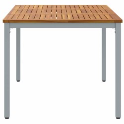 Table de jardin 150 x 90 x 75 cm en acacia massif et métal 