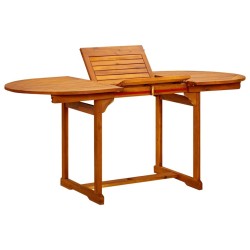 Table à dîner de jardin (120-170)x80x75 cm Bois d'acacia massif 