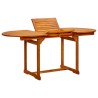 Table à dîner de jardin (120-170)x80x75 cm Bois d'acacia massif 