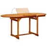 Table à dîner de jardin (120-170)x80x75 cm Bois d'acacia massif 