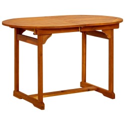 Table à dîner de jardin (120-170)x80x75 cm Bois d'acacia massif 