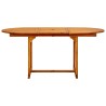 Table à dîner de jardin (120-170)x80x75 cm Bois d'acacia massif 