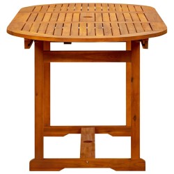 Table à dîner de jardin (120-170)x80x75 cm Bois d'acacia massif 