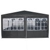 Tente de fête avec 12 parois anthracite 8x4 m PE 