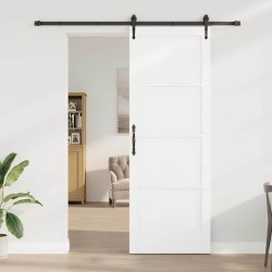Porte coulissante avec kit quincaillerie 'ORKDAL'en pin blanc 