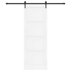 Porte coulissante avec kit quincaillerie 'ORKDAL'en pin blanc 