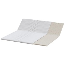 Coussins de Matelas Blanc 200 x 200 cm Polyester sans colle 