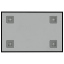 Tableau noir magnétique mural Noir 30x20 cm Verre trempé 