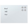Tableau noir magnétique mural Blanc 30x20 cm Verre trempé 