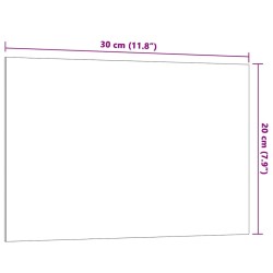Tableau noir magnétique mural Blanc 30x20 cm Verre trempé 