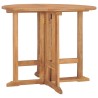Table à dîner pliable de jardin Ø90x75 cm Bois de teck solide 