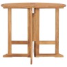 Table à dîner pliable de jardin Ø90x75 cm Bois de teck solide 