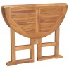 Table à dîner pliable de jardin Ø90x75 cm Bois de teck solide 