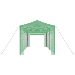 Serre avec toit Vert 290 x 580 x 315 cm Acier 