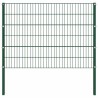 Panneau de clôture avec poteaux Fer 3,4 x 1,2 m Vert 