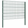Panneau de clôture avec poteaux Fer 3,4 x 1,2 m Vert 