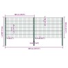 Panneau de clôture avec poteaux Fer 3,4 x 1,2 m Vert 