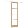 Porte coulissante avec kit de quincaillerie 'ORKDAL'Bois massif & Verre 
