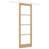 Porte coulissante avec kit de quincaillerie 'ORKDAL'Bois massif & Verre 